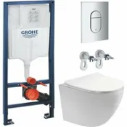 Комплект инсталляции GROHE NW0145/S с унитазом Aquatek ЕВРОПА и сиденьем с микролифтом (NW0163/S)