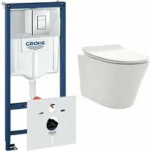 Комплект инсталляции GROHE 38775001 с унитазом AQUAme AQM2001 и сиденьем с микролифтом (NW0166/S) Комплект инсталляции GROHE 38775001 с унитазом AQUAme AQM2001 и сиденьем с микролифтом (NW0166/S)