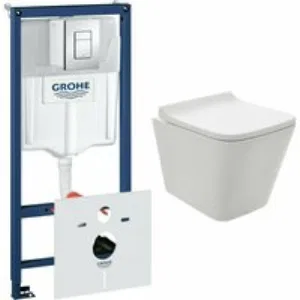 Комплект инсталляции GROHE 38775001 с унитазом AQUAme AQM2004 и сиденьем с микролифтом (NW0169/S) Комплект инсталляции GROHE 38775001 с унитазом AQUAme AQM2004 и сиденьем с микролифтом (NW0169/S)