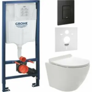 Комплект инсталляции GROHE 38811KF0-B/S с унитазом AQUAme AQM2002PRO и сиденьем с микролифтом (NW0173/S) Комплект инсталляции GROHE 38811KF0-B/S с унитазом AQUAme AQM2002PRO и сиденьем с микролифтом (NW0173/S)