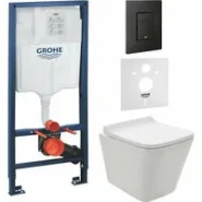Комплект инсталляции GROHE 38811KF0-B/S с унитазом AQUAme AQM2004 и сиденьем с микролифтом (NW0174/S)