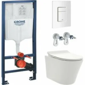 Комплект инсталляции GROHE 38772SH0 с унитазом AQUAme AQM2001 и сиденьем с микролифтом (NW0176/S) Комплект инсталляции GROHE 38772SH0 с унитазом AQUAme AQM2001 и сиденьем с микролифтом (NW0176/S)