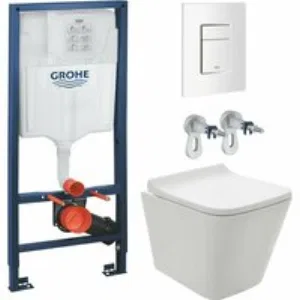 Комплект инсталляции GROHE 38772SH0 с унитазом AQUAme AQM2004 и сиденьем с микролифтом (NW0179/S) Комплект инсталляции GROHE 38772SH0 с унитазом AQUAme AQM2004 и сиденьем с микролифтом (NW0179/S)