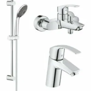 Комплект смесителей GROHE Eurosmart с душевым гарнитуром, хром (NB0076/S) Комплект смесителей GROHE Eurosmart с душевым гарнитуром, хром (NB0076/S)