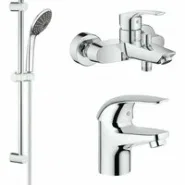 Комплект смесителей GROHE Eurosmart с душевым гарнитуром, хром (NB0077/S)