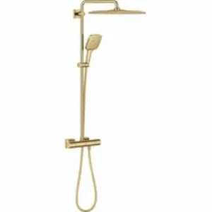 Душевая система GROHE Rainshower SmartActive 310 Cube с термостатом для душа, холодный рассвет глянец (26837GL0) Душевая система GROHE Rainshower SmartActive 310 Cube с термостатом для душа, холодный рассвет глянец (26837GL0)