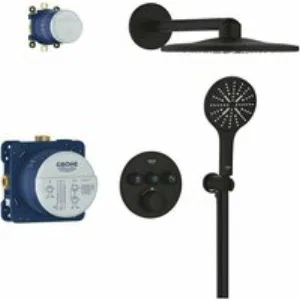 Душевая система GROHE Grohtherm SmartControl с термостатом для душа, черный (34863KF0) Душевая система GROHE Grohtherm SmartControl с термостатом для душа, черный (34863KF0)