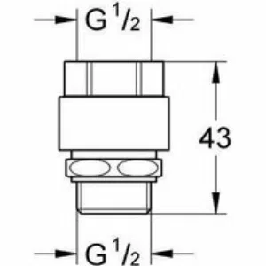 Воздушный клапан 1/2 дюйма GROHE Eggeman, хром (41238000) Воздушный клапан 1/2 дюйма GROHE Eggeman, хром (41238000)