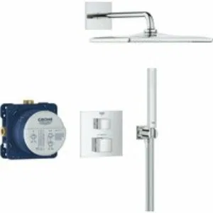 Душевая система GROHE Grontherm Cube с термостатом для душа, хром (34868000) Душевая система GROHE Grontherm Cube с термостатом для душа, хром (34868000)