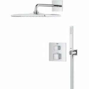 Душевая система GROHE Grontherm Cube с термостатом для душа, хром (34868000) Душевая система GROHE Grontherm Cube с термостатом для душа, хром (34868000)