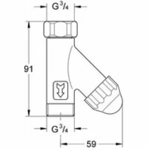 Фильтр грубой очистки GROHE 3/4 дюйма (315 микрон), хром (41275000) Фильтр грубой очистки GROHE 3/4 дюйма (315 микрон), хром (41275000)