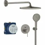 Душевая система GROHE Essence со смесителем для душа, темный графит матовый (25287AL0)