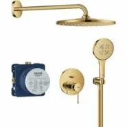 Душевая система GROHE Essence со смесителем для душа, холодный рассвет глянец (25287GL0)