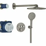 Душевая система GROHE Grohtherm SmartControl с термостатом для душа, темный графит матовый (34863AL0)