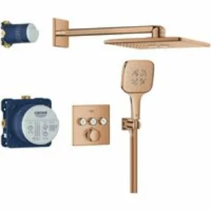 Душевая система GROHE Grohtherm SmartControl с термостатом для душа, теплый закат глянец (34864DA0) Душевая система GROHE Grohtherm SmartControl с термостатом для душа, теплый закат глянец (34864DA0)