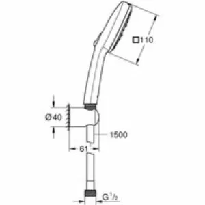 Душевой набор GROHE Tempesta Cube 110, 3 режима, 1500 мм, 7,4 л/мин, хром (27588003) Душевой набор GROHE Tempesta Cube 110, 3 режима, 1500 мм, 7,4 л/мин, хром (27588003)