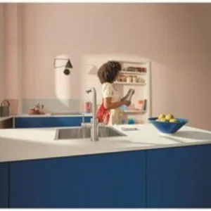 Смеситель для кухонной мойки GROHE Blue Pure Minta c вытяжным изливом, функцией фильтрации, без фильтра в комплекте, суперсталь (30601DC0) Смеситель для кухонной мойки GROHE Blue Pure Minta c вытяжным изливом, функцией фильтрации, без фильтра в комплекте, суперсталь (30601DC0)