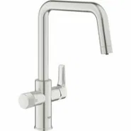 Смеситель для кухонной мойки GROHE Blue Pure Start с функцией фильтрации, без фильтра в комплекте, суперсталь (30595DC0)