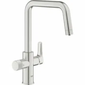 Смеситель для кухонной мойки GROHE Blue Pure Start с функцией фильтрации, без фильтра в комплекте, суперсталь (30595DC0) Смеситель для кухонной мойки GROHE Blue Pure Start с функцией фильтрации, без фильтра в комплекте, суперсталь (30595DC0)