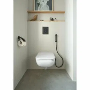 Держатель для туалетной бумаги GROHE Essentials с крышкой, матовый черный (1024652430) Держатель для туалетной бумаги GROHE Essentials с крышкой, матовый черный (1024652430)