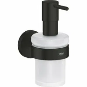 Дозатор жидкого мыла GROHE Essentials с держателем, матовый черный (1022572430) Дозатор жидкого мыла GROHE Essentials с держателем, матовый черный (1022572430)