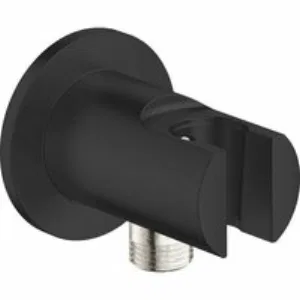 Подключение для душевого шланга GROHE Tempesta с держателем ручного душа, матовый черный (286282431) Подключение для душевого шланга GROHE Tempesta с держателем ручного душа, матовый черный (286282431)
