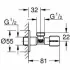 Угловой вентиль GROHE 1/2, матовый черный (1023422430) Угловой вентиль GROHE 1/2, матовый черный (1023422430)
