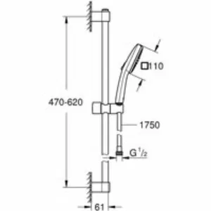 Душевой гарнитур GROHE Tempesta Cube 110, 2 режима струи, душевая штанга 600 мм, 7,4 л/мин, хром (26904003) Душевой гарнитур GROHE Tempesta Cube 110, 2 режима струи, душевая штанга 600 мм, 7,4 л/мин, хром (26904003)