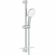 Душевой гарнитур GROHE Tempesta Cube 110 с мыльницей, 2 режима струи, душевая штанга 600 мм, 7,4 л/мин, хром (26907003)