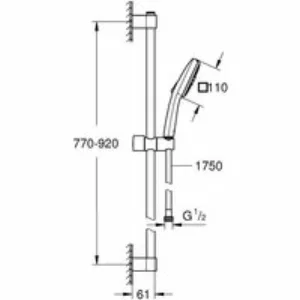 Душевой гарнитур GROHE Tempesta Cube 110, 2 режима струи, душевая штанга 900 мм, 7,4 л/мин, хром (26908003) Душевой гарнитур GROHE Tempesta Cube 110, 2 режима струи, душевая штанга 900 мм, 7,4 л/мин, хром (26908003)