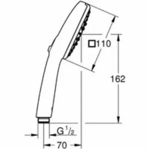 Ручной душ GROHE Tempesta Cube 110, 13,5 л/мин, 3 режима, хром (27572003) Ручной душ GROHE Tempesta Cube 110, 13,5 л/мин, 3 режима, хром (27572003)