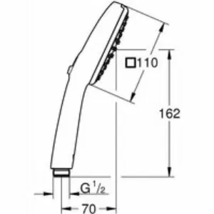 Ручной душ GROHE Tempesta Cube 110, 7,4 л/мин, 2 режима, хром (26746003) Ручной душ GROHE Tempesta Cube 110, 7,4 л/мин, 2 режима, хром (26746003)