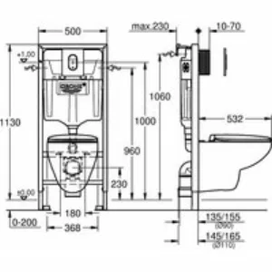 Система инсталляции GROHE Rapid SL с подвесным унитазом Bau Ceramic и сиденьем (36500000) Система инсталляции GROHE Rapid SL с подвесным унитазом Bau Ceramic и сиденьем (36500000)