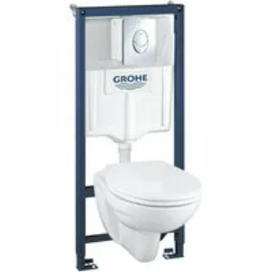 Система инсталляции GROHE Rapid SL 4 в 1 с подвесным унитазом и сиденьем (36502000) Система инсталляции GROHE Rapid SL 4 в 1 с подвесным унитазом и сиденьем (36502000)