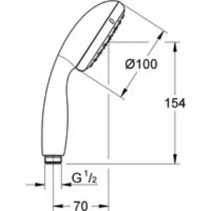 Душевой гарнитур GROHE Tempesta 110, 1 режим струи, душевая штанга 900 мм, 16,6 л/мин, хром (27854003) Душевой гарнитур GROHE Tempesta 110, 1 режим струи, душевая штанга 900 мм, 16,6 л/мин, хром (27854003)
