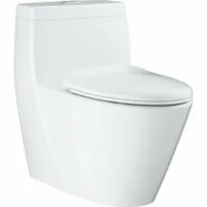 Унитаз напольный безободковый GROHE Projectline с бачком и сиденьем c микролифтом, альпин-белый (39316000) Унитаз напольный безободковый GROHE Projectline с бачком и сиденьем c микролифтом, альпин-белый (39316000)