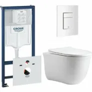 Комплект инсталляции GROHE 38772SH0 с унитазом Aquatek КЛАССИК и сиденьем с микролифтом (NW0156)