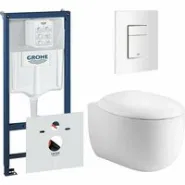 Комплект инсталляции GROHE 38772SH0 с унитазом Aquatek АЛЬТАИР и сиденьем с микролифтом (NW0159)