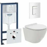 Комплект инсталляции GROHE 38772SH0 с унитазом AQUAme AQM2002 и сиденьем с микролифтом (NW0177)