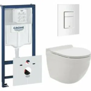 Комплект инсталляции GROHE 38772SH0 с унитазом AQUAme AQM2006 и сиденьем с микролифтом (NW0180) Комплект инсталляции GROHE 38772SH0 с унитазом AQUAme AQM2006 и сиденьем с микролифтом (NW0180)