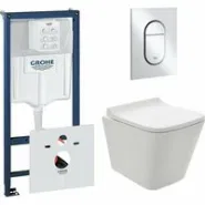 Комплект инсталляции GROHE NW0145/S с унитазом AQUAme AQM2004 и сиденьем с микролифтом (NW0184)