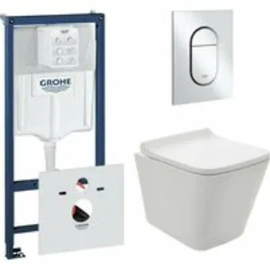 Комплект инсталляции GROHE NW0145/S с унитазом AQUAme AQM2004 и сиденьем с микролифтом (NW0184) Комплект инсталляции GROHE NW0145/S с унитазом AQUAme AQM2004 и сиденьем с микролифтом (NW0184)