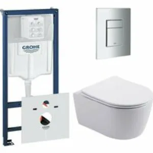 Комплект инсталляции GROHE 38775001 с унитазом Aquatek ЕВРОПА New и сиденьем с микролифтом (NW0187) Комплект инсталляции GROHE 38775001 с унитазом Aquatek ЕВРОПА New и сиденьем с микролифтом (NW0187)