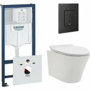 Комплект инсталляции GROHE 38811KF0 с унитазом AQUAme AQM2001 и сиденьем с микролифтом (NW0171) Комплект инсталляции GROHE 38811KF0 с унитазом AQUAme AQM2001 и сиденьем с микролифтом (NW0171)