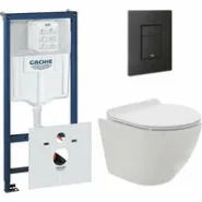 Комплект инсталляции GROHE 38811KF0 с унитазом AQUAme AQM2002 и сиденьем с микролифтом (NW0172)