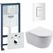 Комплект инсталляции GROHE 38772SH0 с унитазом Aquatek ЕВРОПА New и сиденьем с микролифтом (NW0197)
