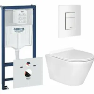 Комплект инсталляции GROHE 38772SH0 с унитазом Aquatek АЛЬФА и сиденьем с микролифтом (NW0198) Комплект инсталляции GROHE 38772SH0 с унитазом Aquatek АЛЬФА и сиденьем с микролифтом (NW0198)