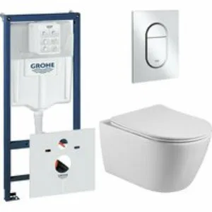 Комплект инсталляции GROHE NW0145/S с унитазом Aquatek БЕТТА и сиденьем с микролифтом (NW0201) Комплект инсталляции GROHE NW0145/S с унитазом Aquatek БЕТТА и сиденьем с микролифтом (NW0201)