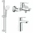 Готовый комплект для ванной комнаты GROHE BauEdge, хром (NB0074) Готовый комплект для ванной комнаты GROHE BauEdge, хром (NB0074)