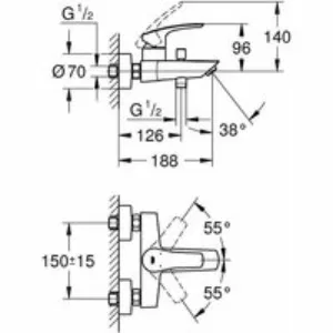 Готовый комплект для ванной комнаты GROHE Tempesta, хром (NB0077) Готовый комплект для ванной комнаты GROHE Tempesta, хром (NB0077)